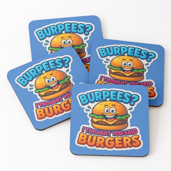 Item preview, Burgers instead of burpees – humorous fast food design designed and sold by Girih.