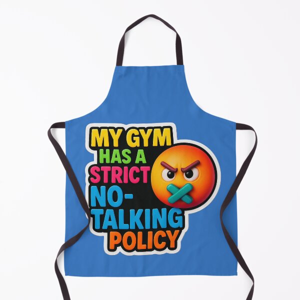 Item preview, Strict silence in the gym – humorous design designed and sold by Girih.