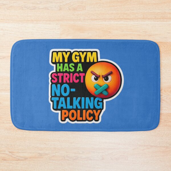 Item preview, Strict silence in the gym – humorous design designed and sold by Girih.