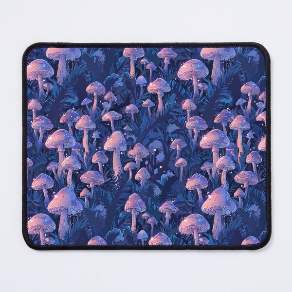 Item preview, A field of mushrooms in a mystical forest, purple hues designed and sold by CoolPixels.