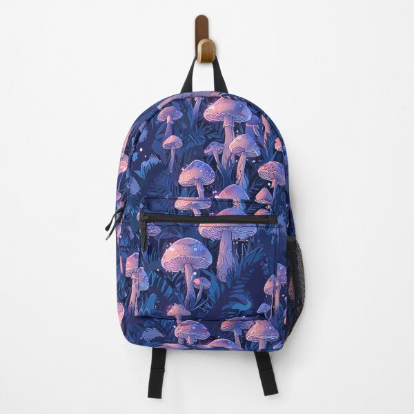 Item preview, A field of mushrooms in a mystical forest, purple hues designed and sold by CoolPixels.