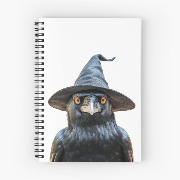 Item preview, American crow Wearing Halloween Witch Hat designed and sold by LazyOwlStore.