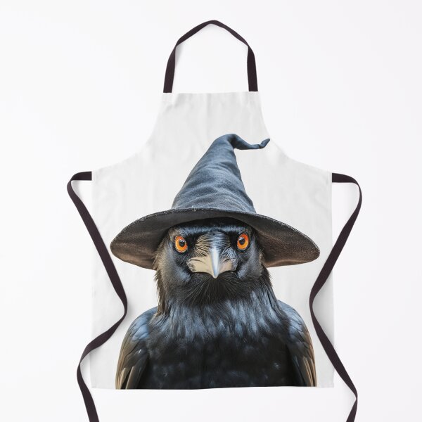 Item preview, American crow Wearing Halloween Witch Hat designed and sold by LazyOwlStore.