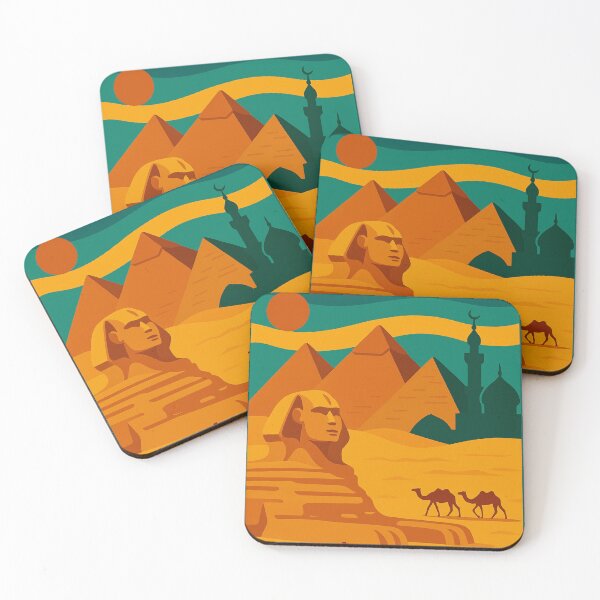 Item preview, Vintage Cairo Egypt Travel Poster – Retro Pyramids, Sphinx & Desert Camels Wall Art designed and sold by Bored Duck.
