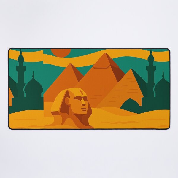 Item preview, Vintage Cairo Egypt Travel Poster – Retro Pyramids, Sphinx & Desert Camels Wall Art designed and sold by Bored Duck.