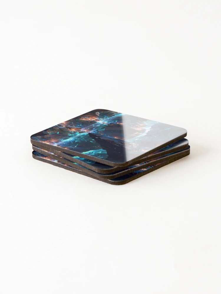 Thumbnail 4 of 5, Coasters (Set of 4), Waterfall pattern designed and sold by CoolPixels.