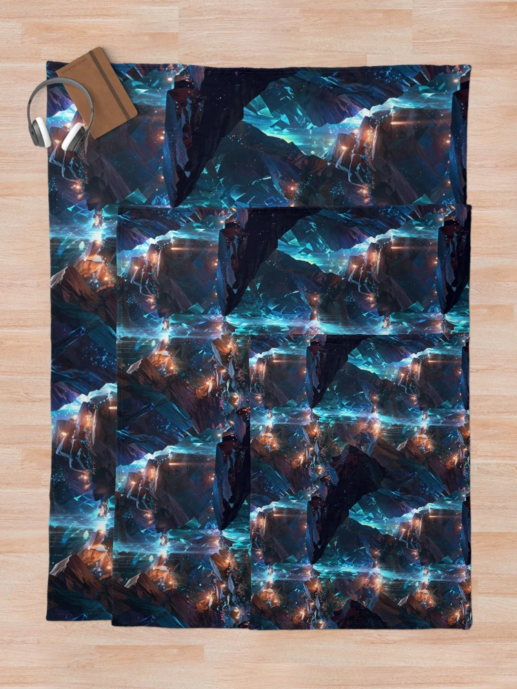 Thumbnail 5 of 6, Throw Blanket, Waterfall pattern designed and sold by CoolPixels.