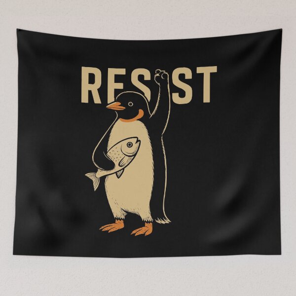 Item preview, Resist Penguin Activism no tariffs designed and sold by varioarts.