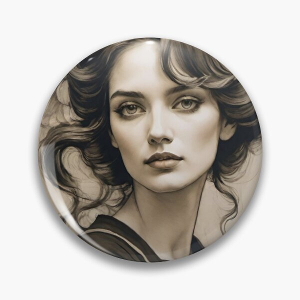Item preview, Romantic portrait of a young woman in sepia designed and sold by IHImage.