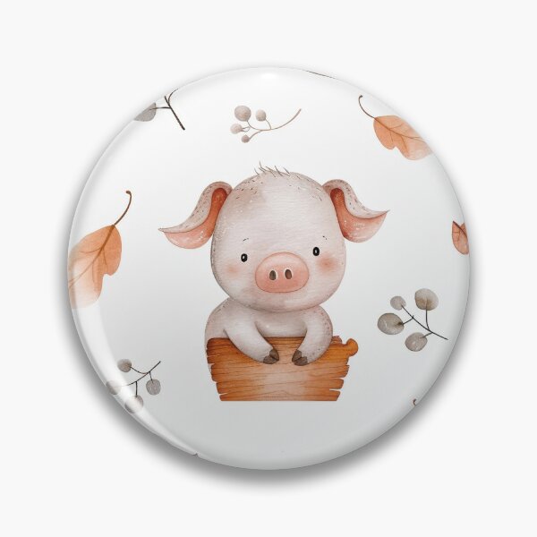 Item preview, gender neutral piglets designed and sold by PoppyLaneStudio.