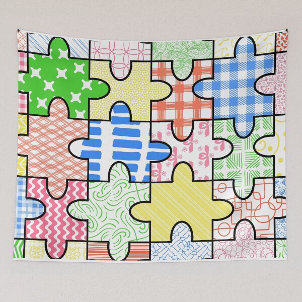Item preview, Colorful Patterns Puzzle designed and sold by MKFDesigns.
