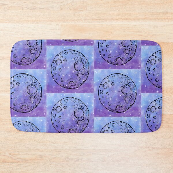 Item preview, Moon Craters in a Purple Starry Sky designed and sold by WildWoodlandWitch.