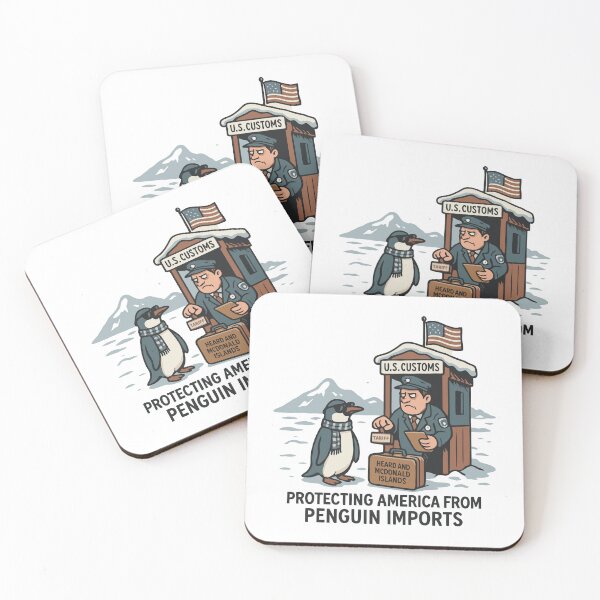 Item preview, Funny Penguin Tariff Satire Cartoon designed and sold by HandicraftArt.