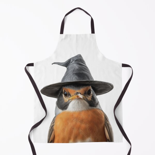 Item preview, American robin Wearing Halloween Witch Hat designed and sold by LazyOwlStore.