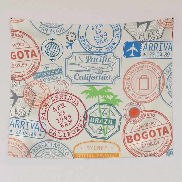 Item preview, Traveling around the world, stamps designed and sold by studio838.