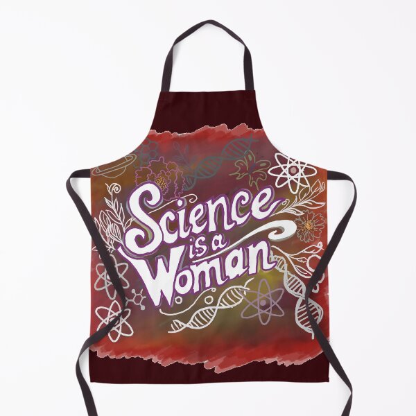 Artikelvorschau, Die Wissenschaft ist eine Frau. Rote Aquarell-Kritzeleien zeichnen entworfen und verkauft von MySciPic.