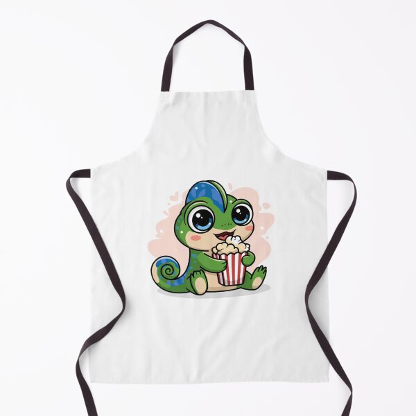 Item preview, chameleon eating popcorn designed and sold by Eternalski.