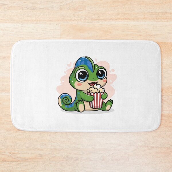 Item preview, chameleon eating popcorn designed and sold by Eternalski.