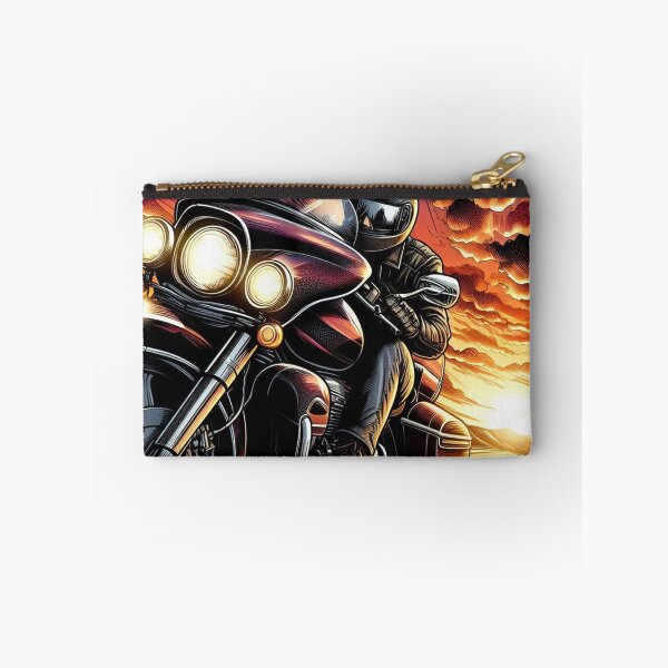 Item preview, Biker Touring at Sunset in Comic Style – AI Artwork for Motorcycle Adventure and Vacation Lovers' Apparel & Accessories designed and sold by knalpot-design.