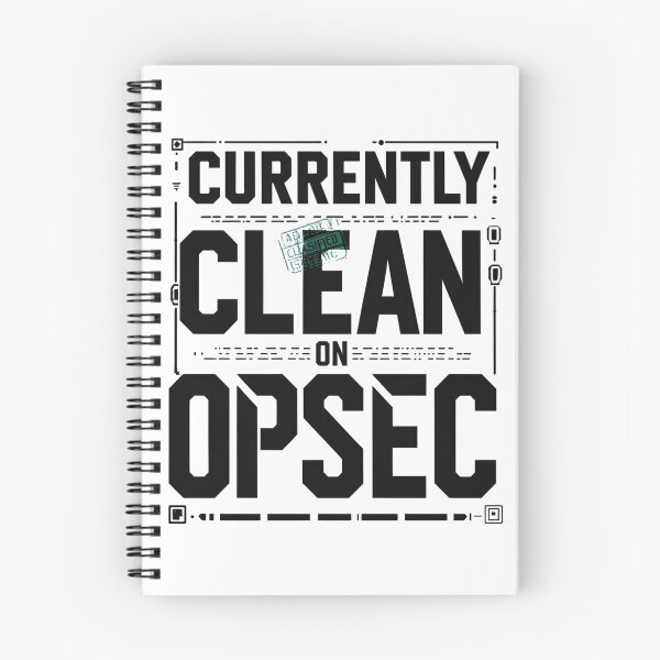 Item preview, Currently Clean on OPSEC | Funny Veteran & Military Security Humor T-Shirt designed and sold by Moh-nd-Eg.