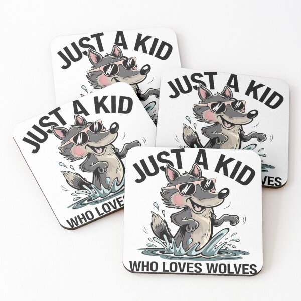 Item preview, Just a Kid Who Loves Wolve designed and sold by Tee Studio.