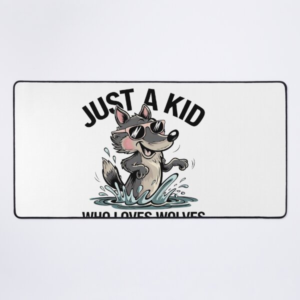 Item preview, Just a Kid Who Loves Wolve designed and sold by Tee Studio.