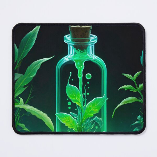 Item preview, Green Neon Vial with Plant – Futuristic Botanical Glow designed and sold by GrizzlyCollective.