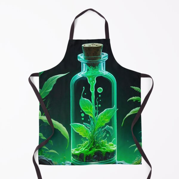 Item preview, Green Neon Vial with Plant – Futuristic Botanical Glow designed and sold by GrizzlyCollective.