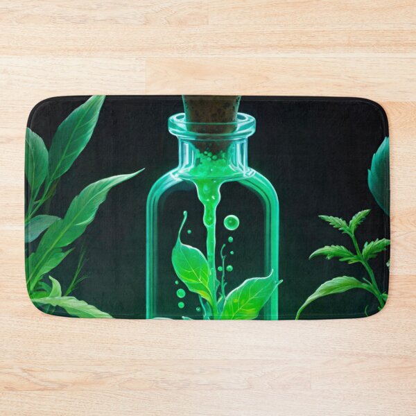 Item preview, Green Neon Vial with Plant – Futuristic Botanical Glow designed and sold by GrizzlyCollective.