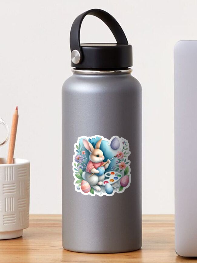 Thumbnail 1 von 3, Sticker, Osterhase bemalt Eier designt und verkauft von Kobeko.