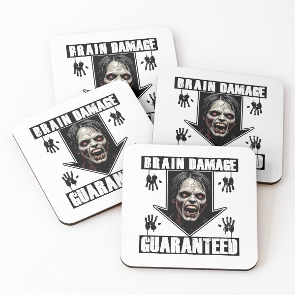 Artikelvorschau, "Hirnschäden garantiert" Arrow – Zombie Horror Humor Design entworfen und verkauft von DG-ShopLT.