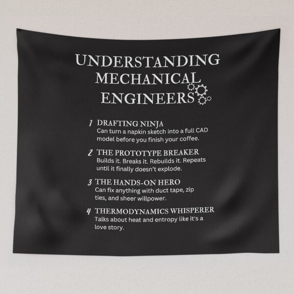 Item preview, Funny Mechanical Engineer Definitions – Engineering Humor Design – Black designed and sold by PsyFlow35.