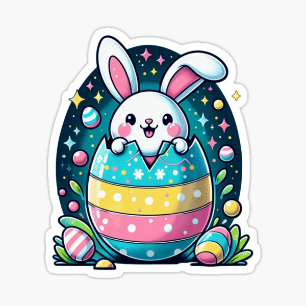 Osterhase Anime Style Sticker