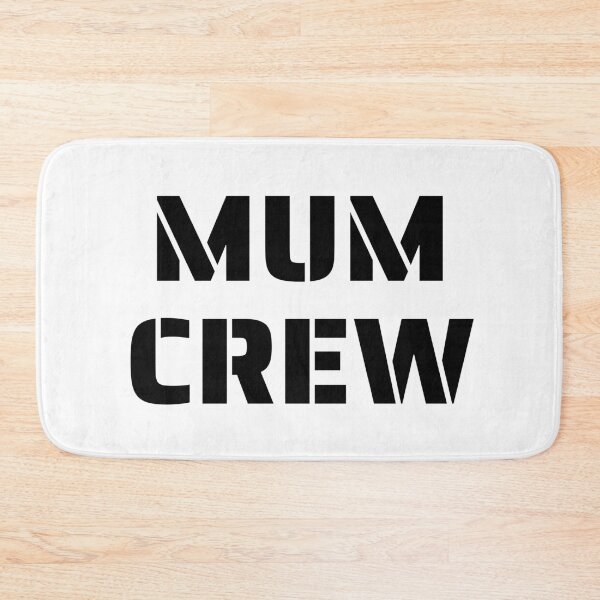 Artikelvorschau, Mum Crew, Schablonenschrift, Fettes Schwarz entworfen und verkauft von AASparksDesigns.