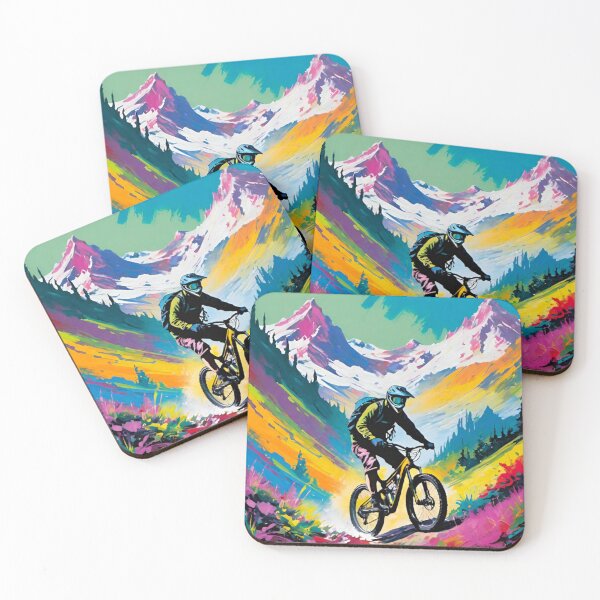 Item preview, MTB High in Snow-Peaked Mountains – Chasing Peaks and Thrills designed and sold by GrizzlyCollective.