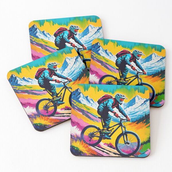 Item preview, Frozen Heights – MTB Shredder in the Snowy Alps designed and sold by GrizzlyCollective.