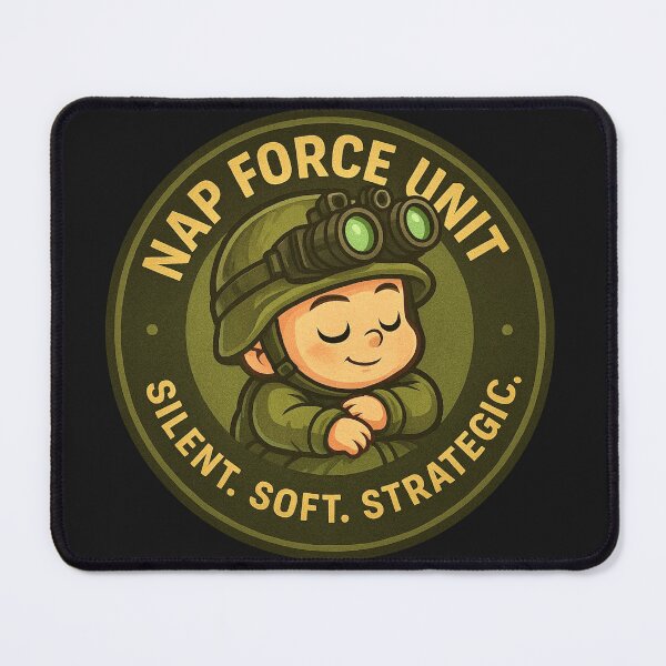 Item preview, Nap Force Unit Patch – “Silent. Soft. Strategic.” Tactical Baby Soldier Design designed and sold by Fresh-Threads-X.