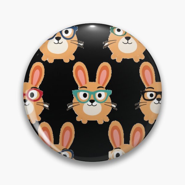 Item preview, Nerdy Bunny Pattern – Cute Rabbits in Glasses designed and sold by Emilia-Design.