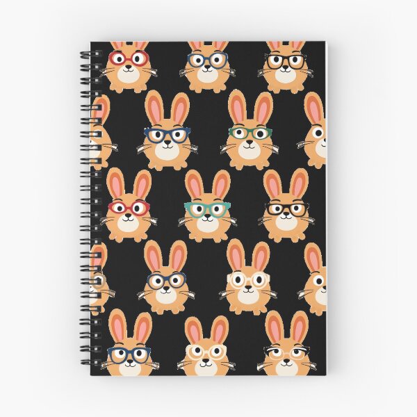 Item preview, Nerdy Bunny Pattern – Cute Rabbits in Glasses designed and sold by Emilia-Design.
