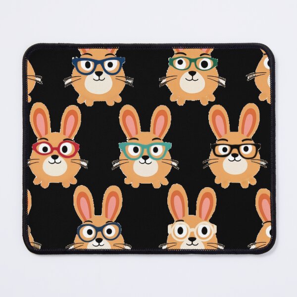 Item preview, Nerdy Bunny Pattern – Cute Rabbits in Glasses designed and sold by Emilia-Design.