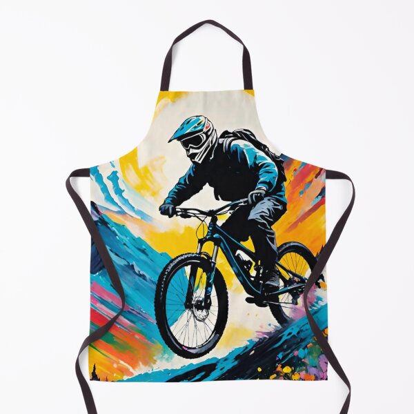 Item preview, White Knuckle Ride – MTB in Snowy Mountain Majesty designed and sold by GrizzlyCollective.
