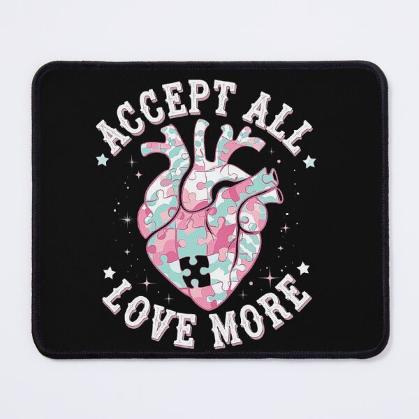 Item preview, Accept All Love More Puzzle Heart Pastel Pride Design designed and sold by love3617.