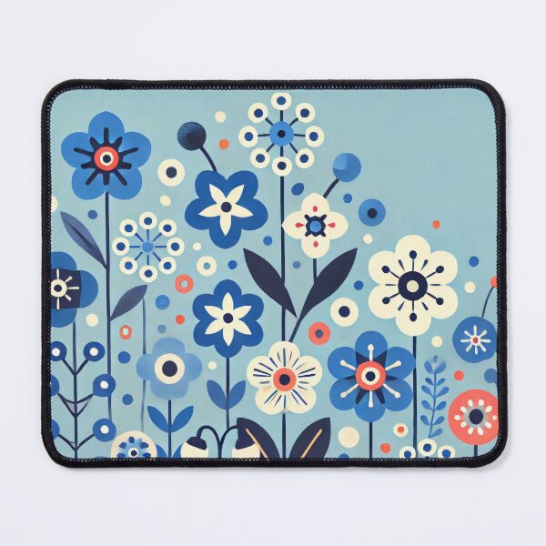 Item preview, Scandinavian Folk Art Daisy & Forget-Me-Not daisies – Serene Nordic Floral Garden by heidiannemorris designed and sold by FOLK ART FUSION by heidiannemorris.
