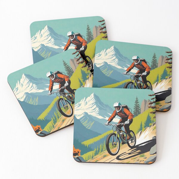 Item preview, Mountain Shredder – MTB Rider Conquers the Heights designed and sold by GrizzlyCollective.