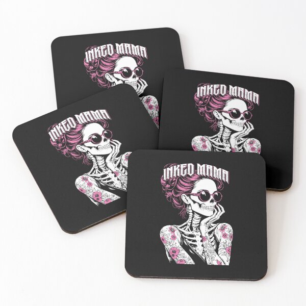 Item preview, Inked Mama Messy Bun Gothic Cute Skeleton Tattoo Mom Ink designed and sold by GrandeDuc.