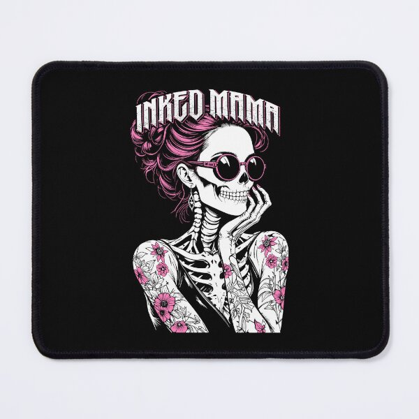 Item preview, Inked Mama Messy Bun Gothic Cute Skeleton Tattoo Mom Ink designed and sold by GrandeDuc.