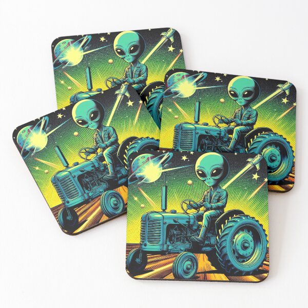 Item preview, Old tractor and alien  designed and sold by Dogandesighn.