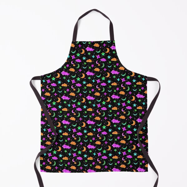 Item preview, neon coloured night sky on black background designed and sold by PoppyLaneStudio.