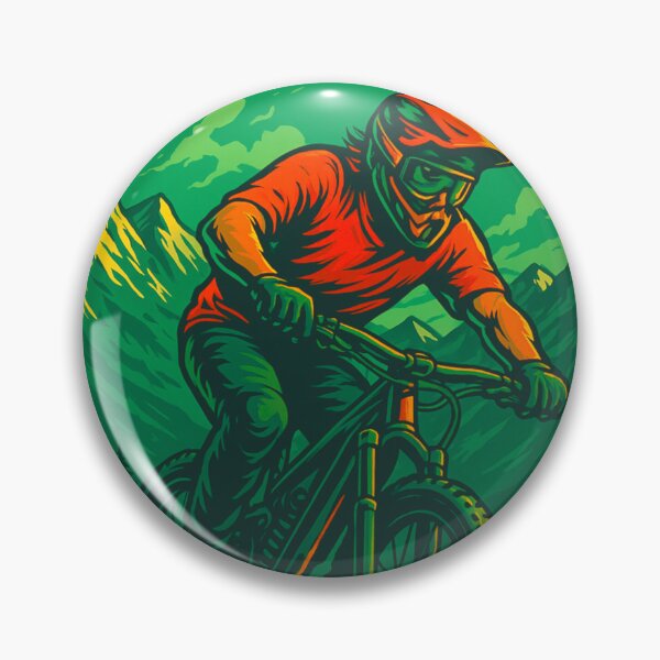 Item preview, Green & Red MTB Shredder – Trailblazing Energy designed and sold by GrizzlyCollective.