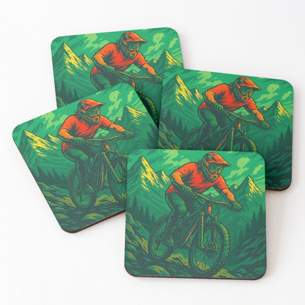 Item preview, Green & Red MTB Shredder – Trailblazing Energy designed and sold by GrizzlyCollective.